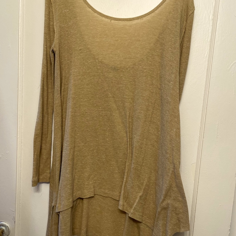 Free people Asymmetrical high low low back tunic.